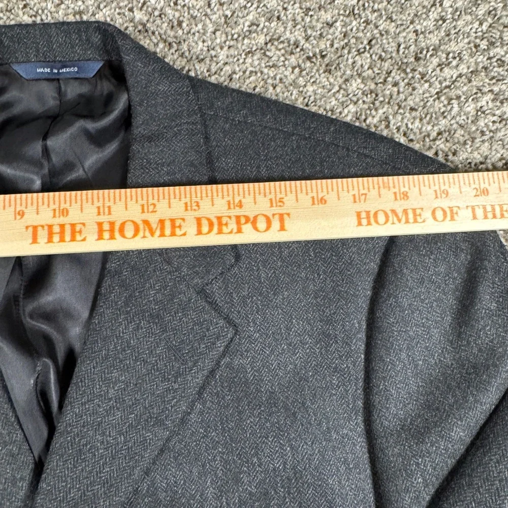 Vintage Brooks Brothers 42R Blazer Lambswool Charcoal Gray Sport Coat 3 Button